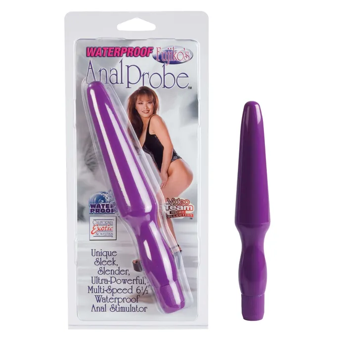 California Exotic Novelties Anal Vibrating Waterproof Anal Probe Purple 65 inches