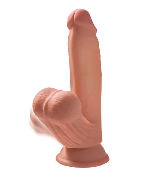 Dildos Pipedream Products King Cock Plus 7 inches Triple Density Cock with Swinging Balls Tan