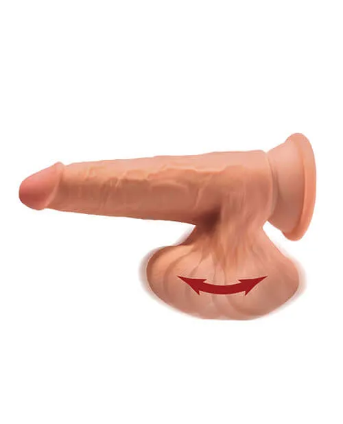 Dildos Pipedream Products King Cock Plus 7 inches Triple Density Cock with Swinging Balls Tan