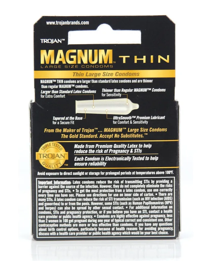Trojan Vibrators Trojan Magnum Thin Condoms