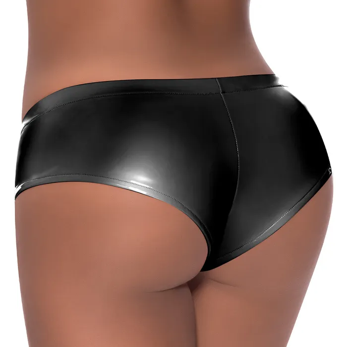 Magic Silk Vibrators Exposed Wet Look Low Rise Split Crotch Boy Short