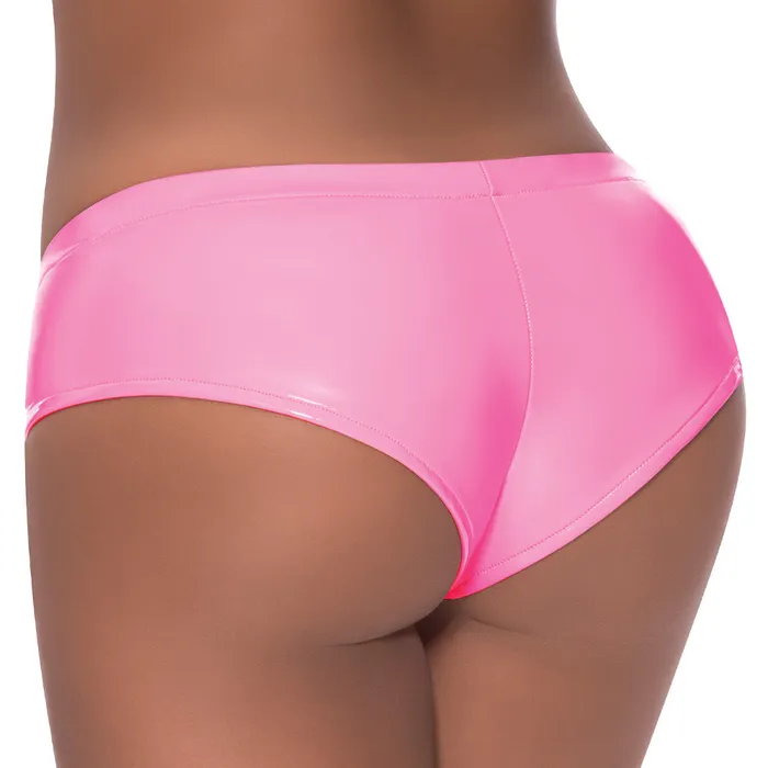 Magic Silk Vibrators Exposed Wet Look Low Rise Split Crotch Boy Short
