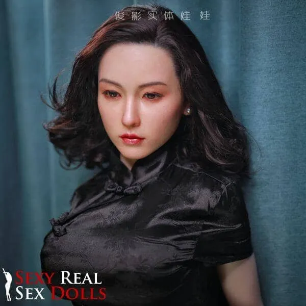 163cm 5ft4 Big Curvy Matured Asian Sex Doll with Silicone Head Fujiko JY Male Sex Toys
