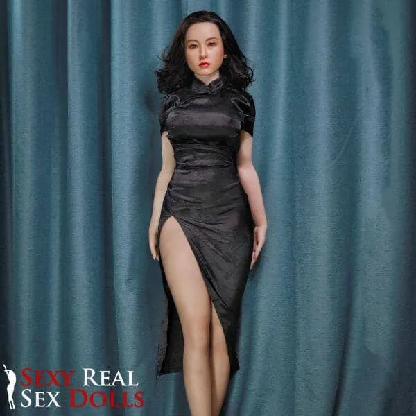 163cm 5ft4 Big Curvy Matured Asian Sex Doll with Silicone Head Fujiko JY Male Sex Toys