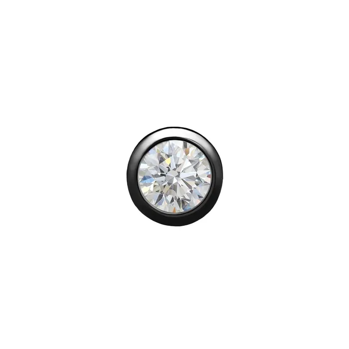 Anal Tilum Tilum 18g Fishtail PVD Black Titanium w Martini BezelSet Jewel Price Per 1