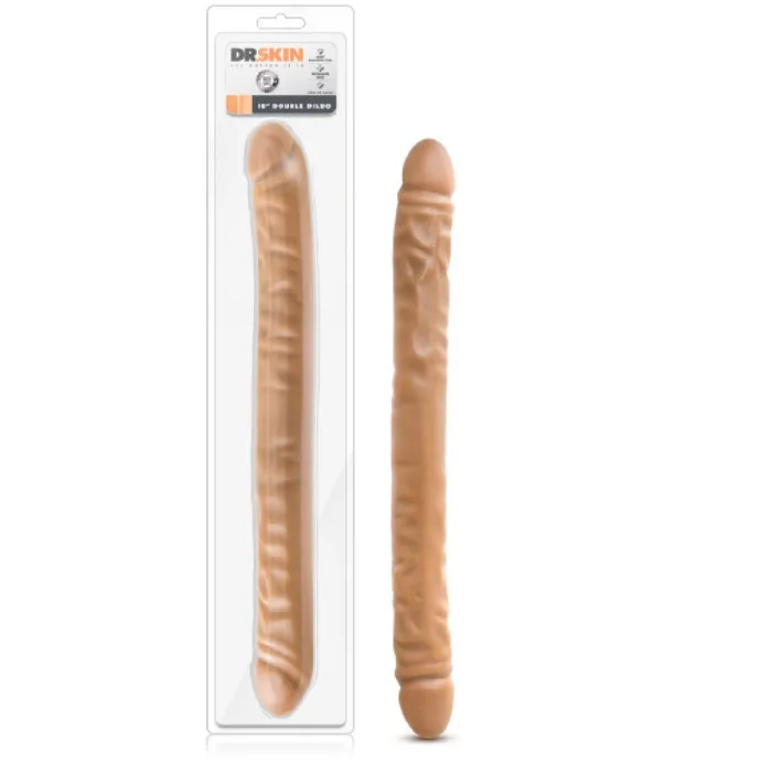 Blush Dildos Dr Skin 18 Inch Double Ended Dildo Mocha