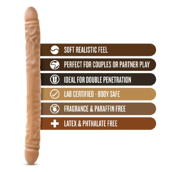 Blush Dildos Dr Skin 18 Inch Double Ended Dildo Mocha