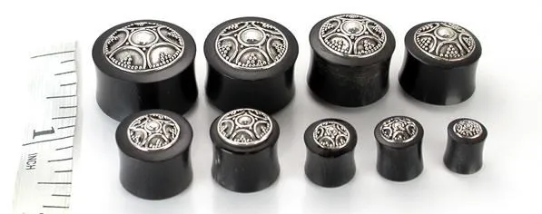 Elementals Organics Anal Indonesian Simple Silver Bali Style Horn Plug Price Per 1