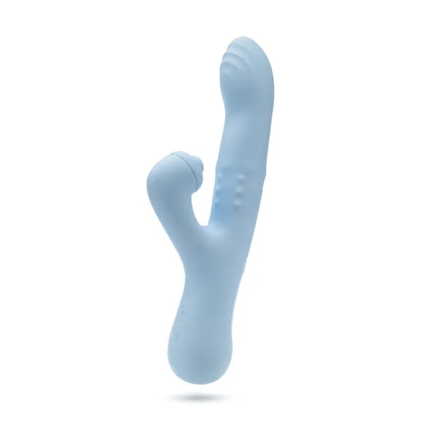 Female Sex Toys Blush Devin Clit Thumping GSpot Rabbit with Shaft Rotation