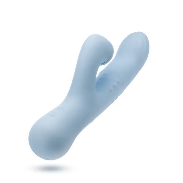 Female Sex Toys Blush Devin Clit Thumping GSpot Rabbit with Shaft Rotation