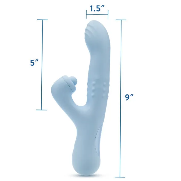 Female Sex Toys Blush Devin Clit Thumping GSpot Rabbit with Shaft Rotation