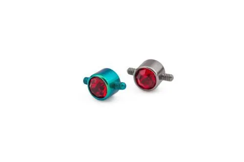Female Sex Toys Tilum Tilum 4mm Titanium BezelSet Jewel Disc with 2 Internal 12mm Threaded Posts Price Per 1