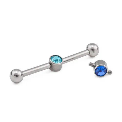 Female Sex Toys Tilum Tilum 4mm Titanium BezelSet Jewel Disc with 2 Internal 12mm Threaded Posts Price Per 1