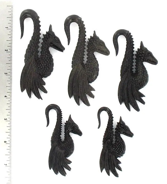 GEORGEOUS DETAILED DRAGON Wholesale Areng Wood Hanger Organic Body Jewelry 4mm 10mm Price Per 1 Elementals Organics Female Sex Toys