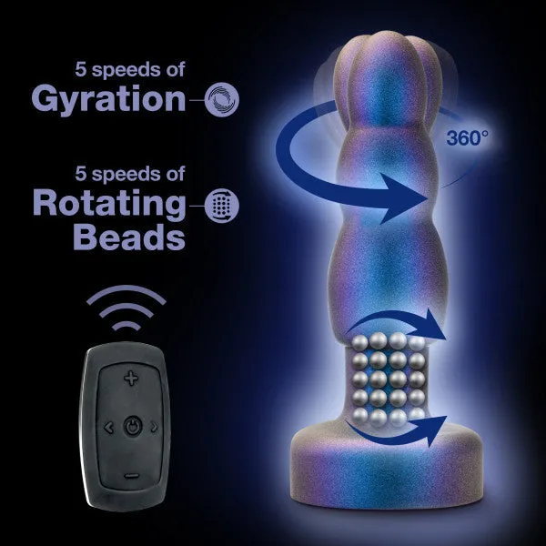Matrix Vibrating Gyrating Rimming Butt Plug with Remote Blue Blush Anal