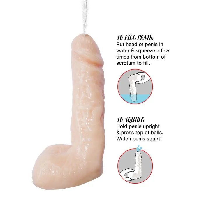 Nasstoys Dildos Natural Realskin 8 Inch Squirting Dildo with Harness Vanilla