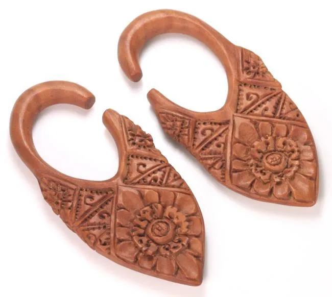 Ornate Shield Red Saba Wood Hanger Price Per 1 Elementals Organics Vibrators
