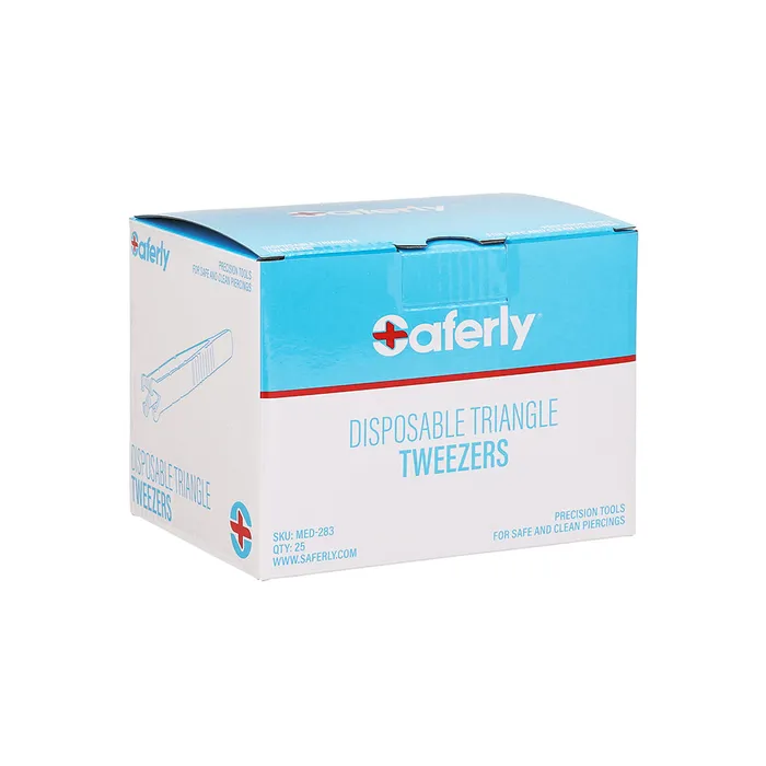Saferly Medical Sterilized Triangle Tweezers Single or Case of 25 Saferly Anal