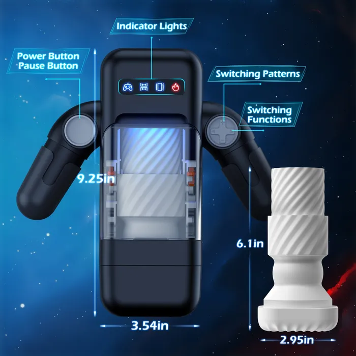 Amortoy Male Sex Toys Male Masturbators Cup with 10 Thrusting Vibration Modes