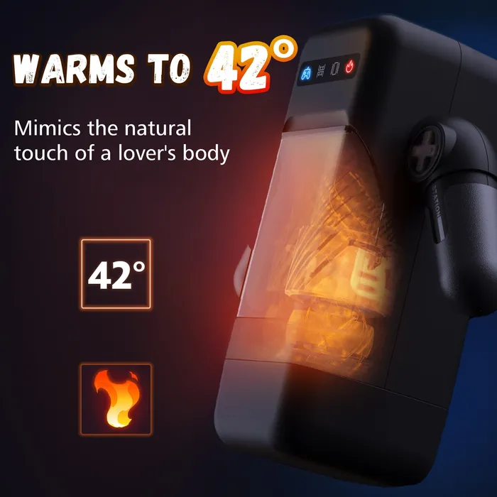 Amortoy Male Sex Toys Male Masturbators Cup with 10 Thrusting Vibration Modes