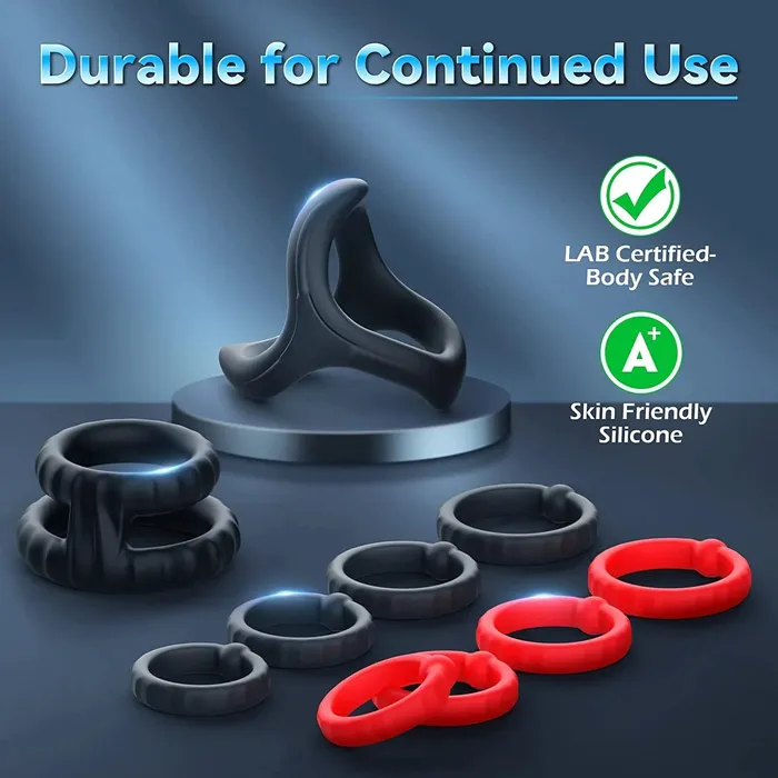 Amovibe 10 PCS Mens Rings Penis Sleeve Shaft Male Sex Toys