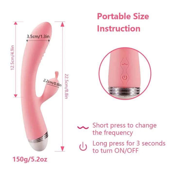 Amovibe Female Sex Toys Dual sensation vibrator unlocking hidden Gspot and clitoral ecstasy