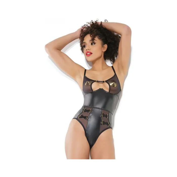 Anal Fairvillacom Crotchless Teddy Black Medium Hanging
