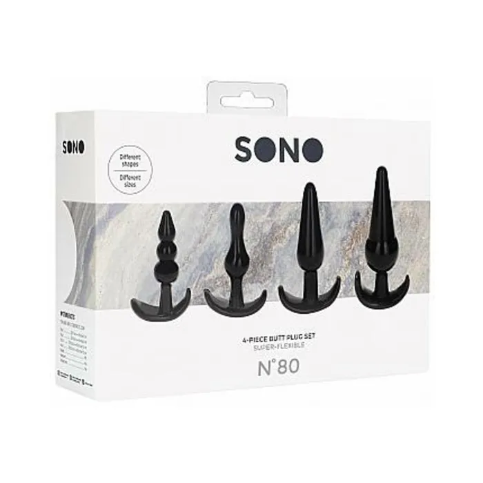 Anal Fairvillacom Shots Sono No 8 Butt Plug Black Set Of 4