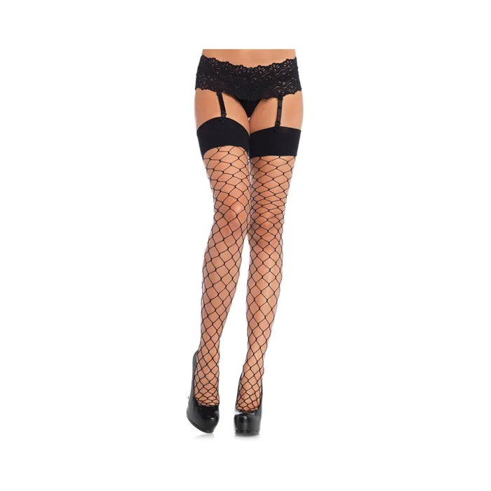Anal Fairvillacom Spandex Fence Net Stockings With Reinforced Toe And Comfort Wide Band 1x2x Black