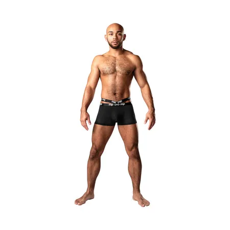 Anal Male Power Infinite Comfort Amplifying Strappy Pouch Short Black M Male Power