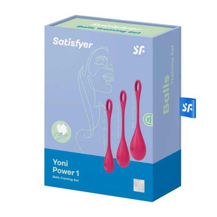 Anal Satisfyer Yoni Power 1 Balls Training Set Red Fairvillacom