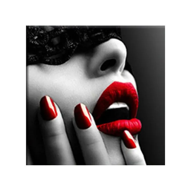Anal ShhhOb Sexy Red Lips Studio photography on canvas 1 of 2
