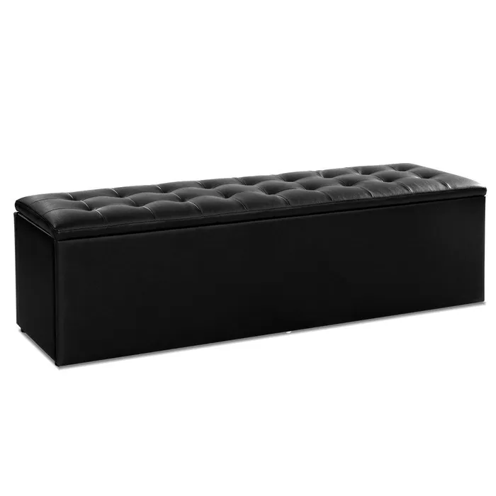 Anal ShhhSof Artiss Ottoman Storage Box Black LARGE 14m long