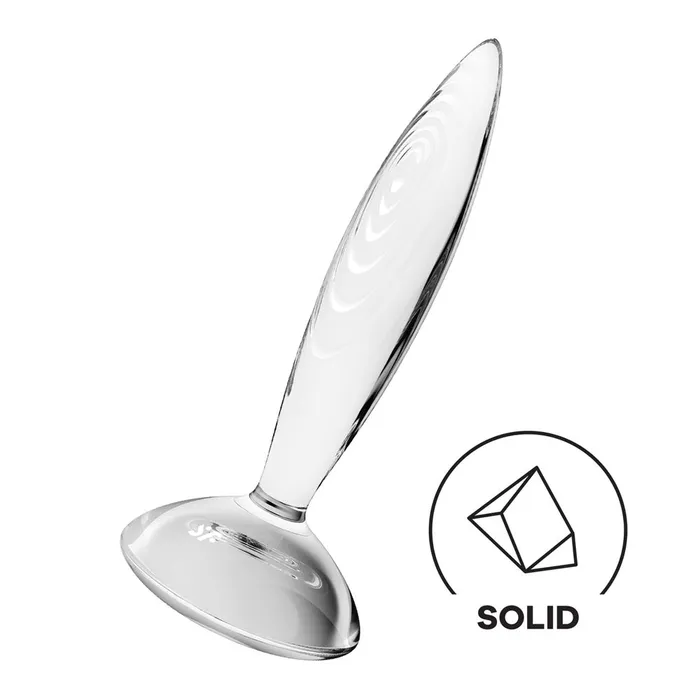 Anal ShhhWndsr Satisfyer Sparkling Crystal Glass Anal Dildo Clear