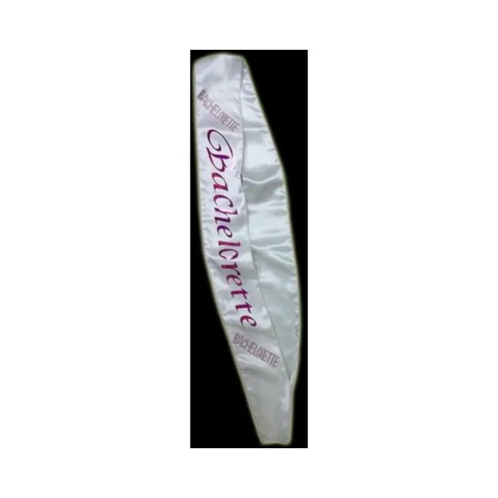 Bachelorette Sash wCrystals White Fairvillacom Vibrators