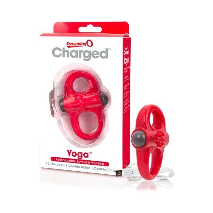 Charged Yoga Rechargeable Vibe Ring Red Fairvillacom Vibrators