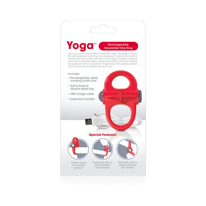 Charged Yoga Rechargeable Vibe Ring Red Fairvillacom Vibrators