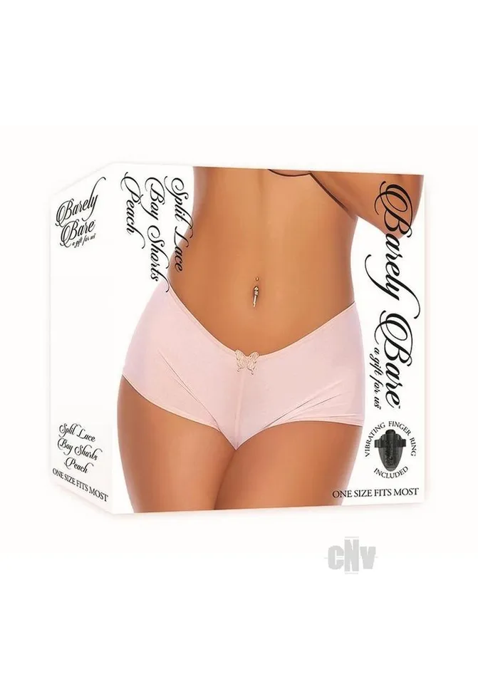 Couples Barely B Split Lace Boy Shorts Peach Fairvillacom