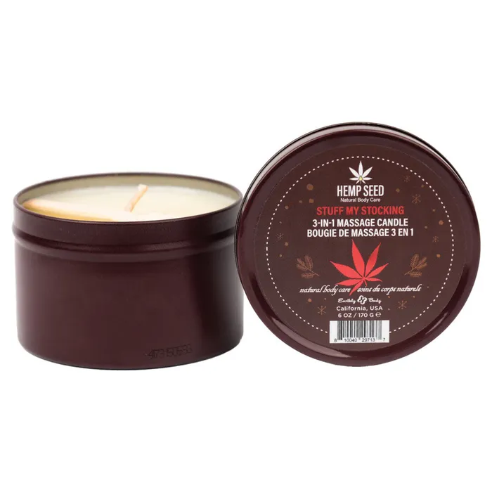Couples ShhhWndsr Hemp Seed 3In1 Massage Candle Pomegranate Charred Firewood Brown Sugar 170 g