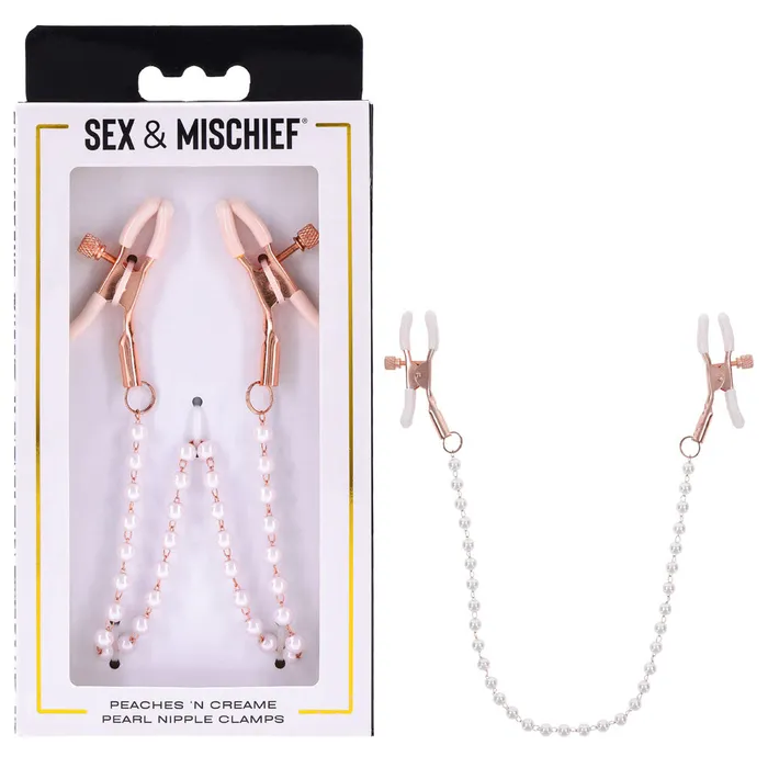 Couples ShhhWndsr Sex Mischief Peaches n Creame Pearl Nipple Clamps