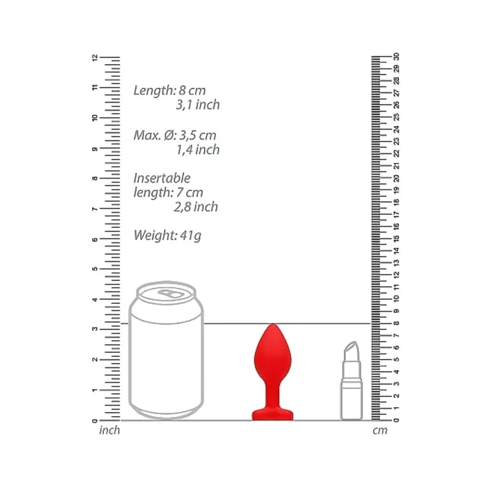 Diamond Heart Butt Plug Large Red Fairvillacom Anal
