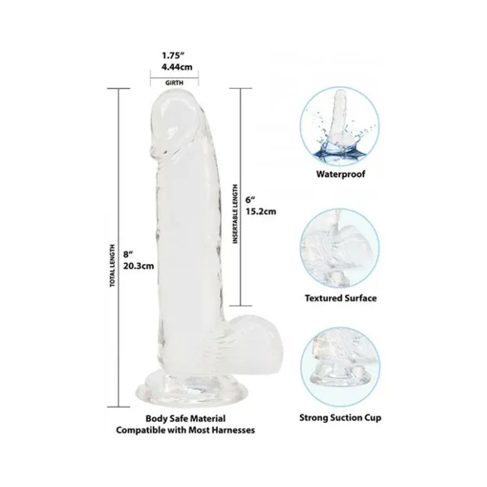 Dildos Fairvillacom Addiction Crystal Dong 8 Clear