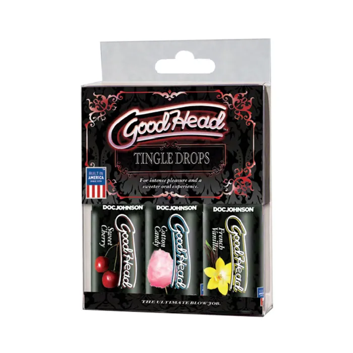 Dildos Fairvillacom Goodhead Tingle Drops 3pack French Vanilla Cotton Candy Sweet Cherry