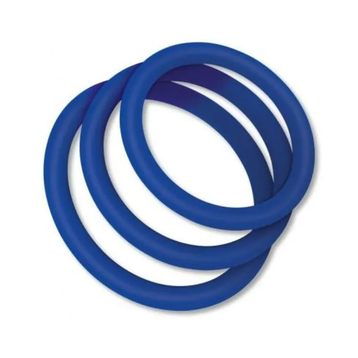 Dildos Fairvillacom Zolo Stretchy Silicone Cock Rings Blue