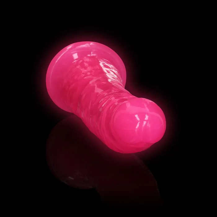 Dildos ShhhWndsr REALROCK 155 cm Slim Dong Glow in the Dark Neon Pink Dildos ShhhWndsr REALROCK 155 cm Slim Dong Glow in the Dark Neon Pink