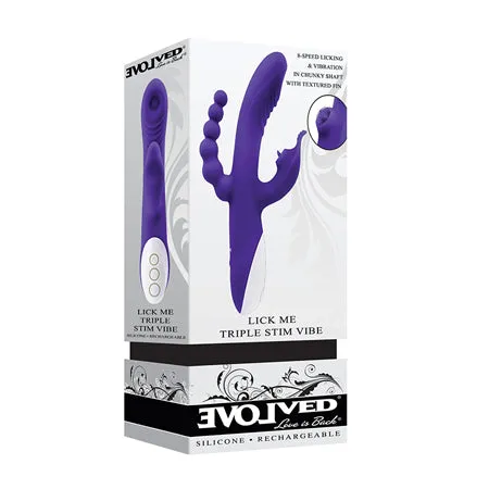 Evolved Lick Me Triple Stim Vibe Purple Fairvillacom Vibrators