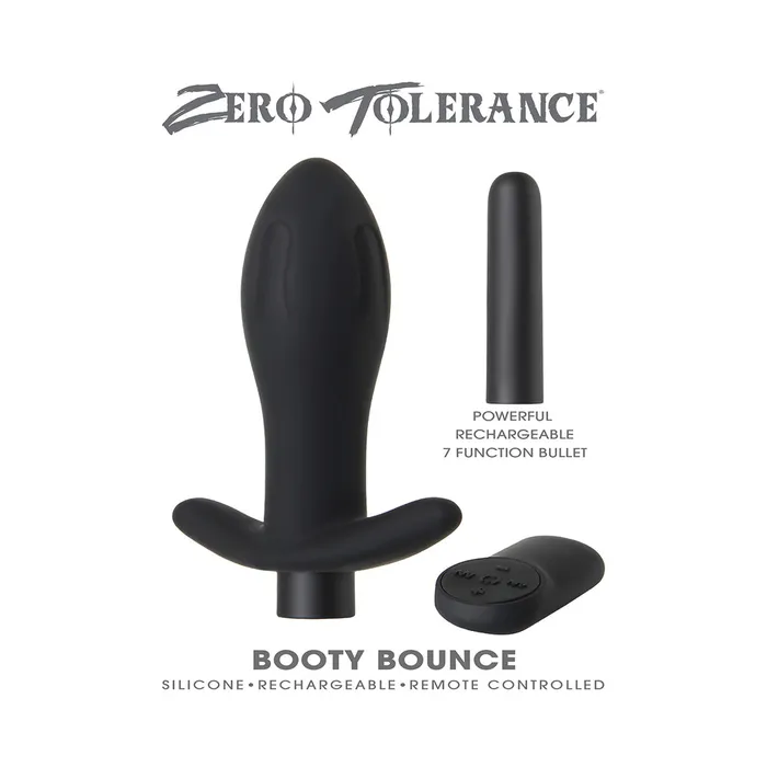 Fairvillacom Anal Booty Bounce Black Vibrating Butt Plug