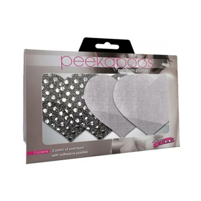 Fairvillacom Anal Dark Angel Hearts Silver Pack of 2