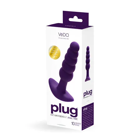 Fairvillacom Anal VeDO Plug Rechargeable Anal Plug Purple