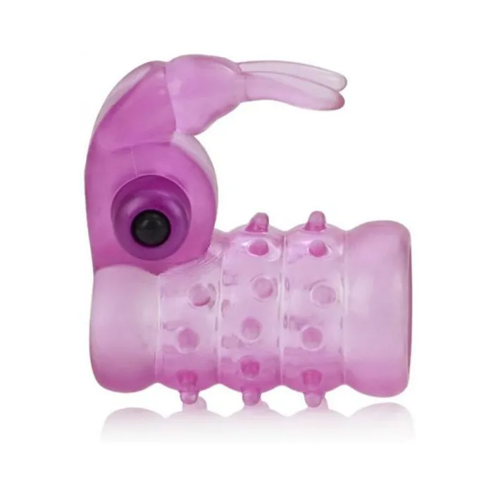 Fairvillacom Basic Essentials Stretchy Vibrating Bunny Enhancer Pink Vibrators